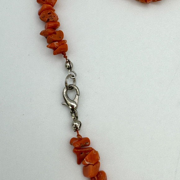 Natural Red Branch Coral Necklace 18” Vintage - Picture 8 of 8